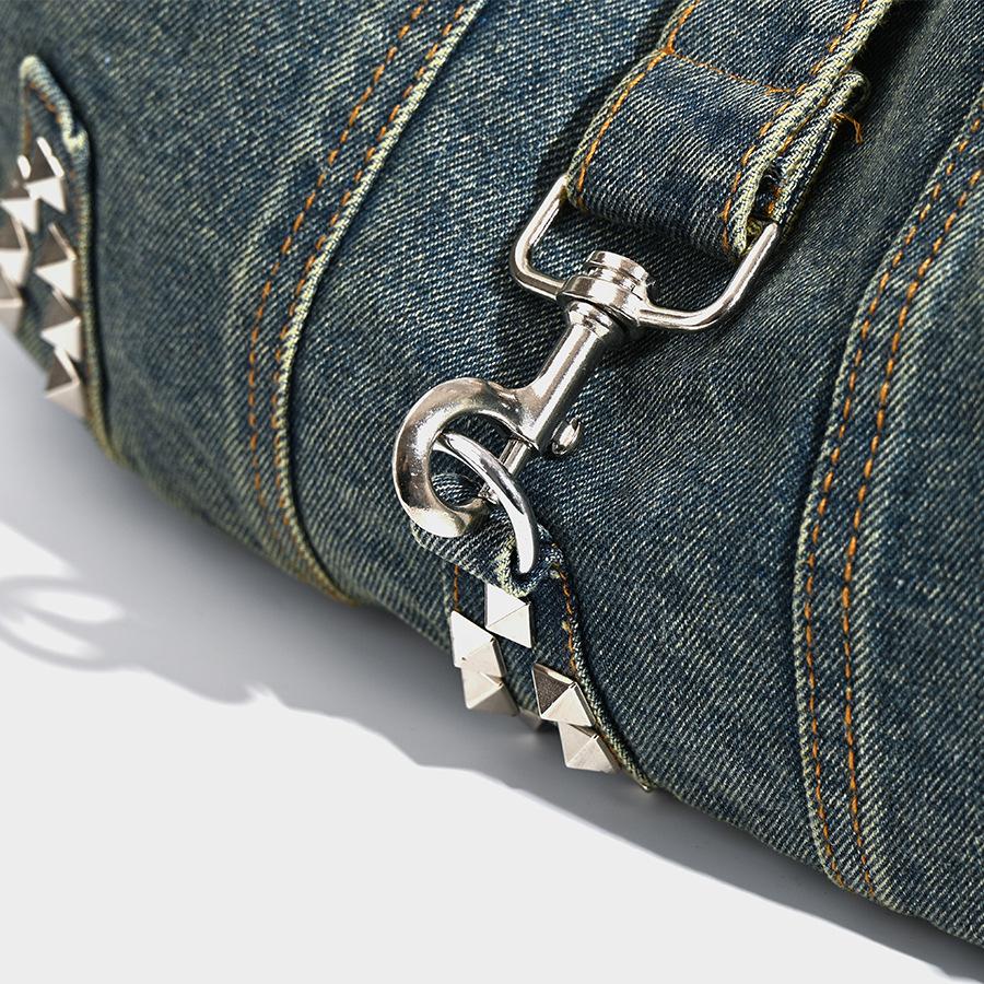 Сумка под мышкой Женская Ретро Джинсовая Сумка-тоут Американский Трендовый Сладкий и Крутой Стиль Сумка на плечо Студенческая Повседневная Сумка-кроссбоди для Поездок