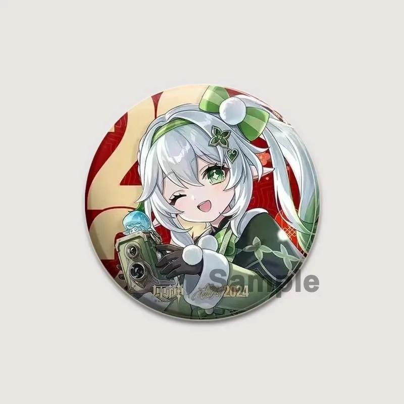32/44/58mm Super Popular Game Anime Genshin Impact Badge Cartoon Style Brooches On Backpack Clothes Handmade Round Pins for Jewelry