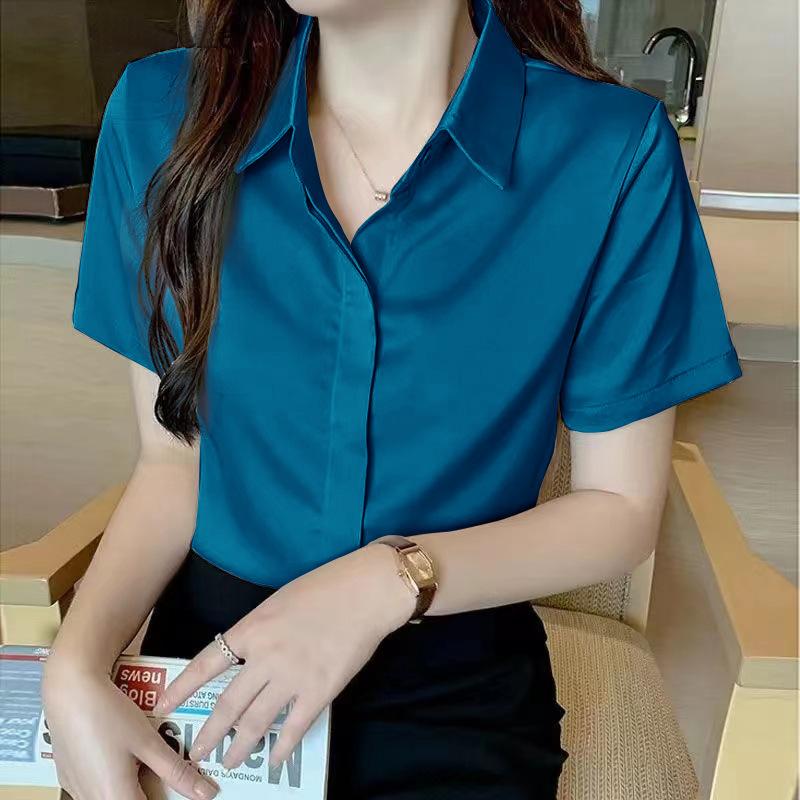 Женская летняя новая рубашка с короткими рукавами