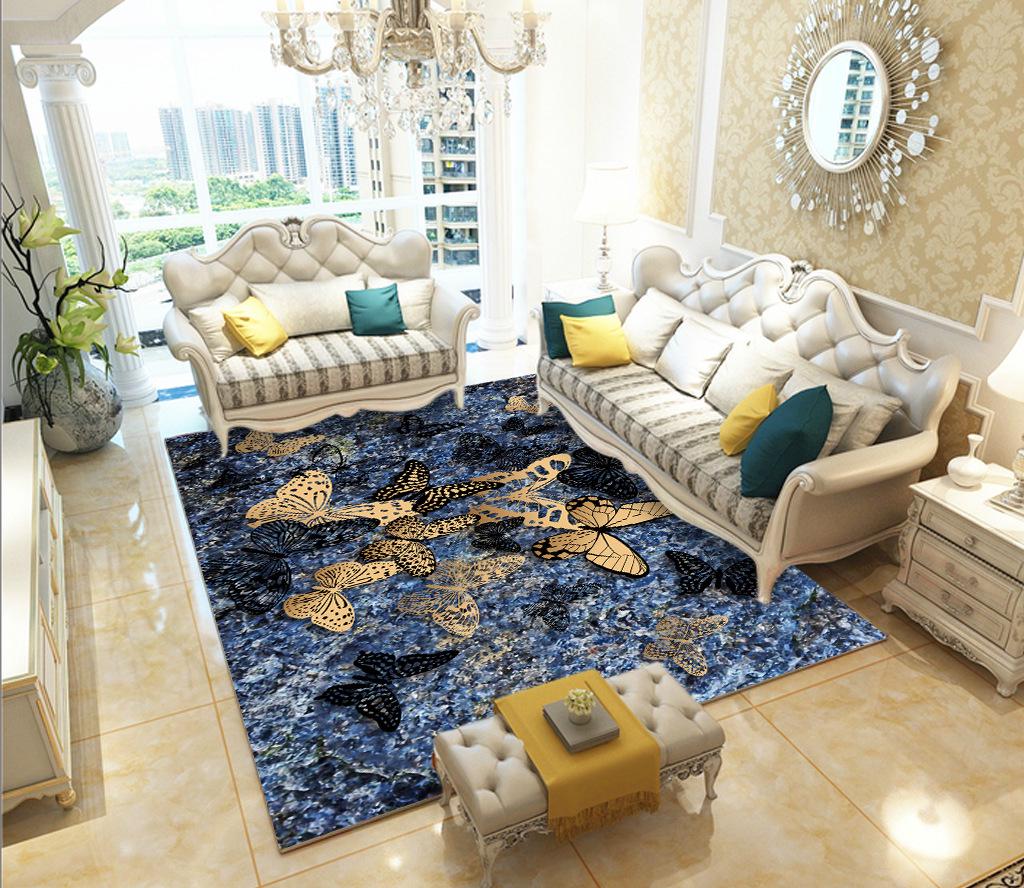 Современный роскошный ковер в китайском стиле: Легкий и простой коврик для гостиной или спальни