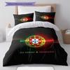 Portugal National Football Team Pattern Bedding,Quilt Set Quilt Cover Pillowcase Home Birthday Gift(1 * duvet cover + 2 * pillowcase, without core)
