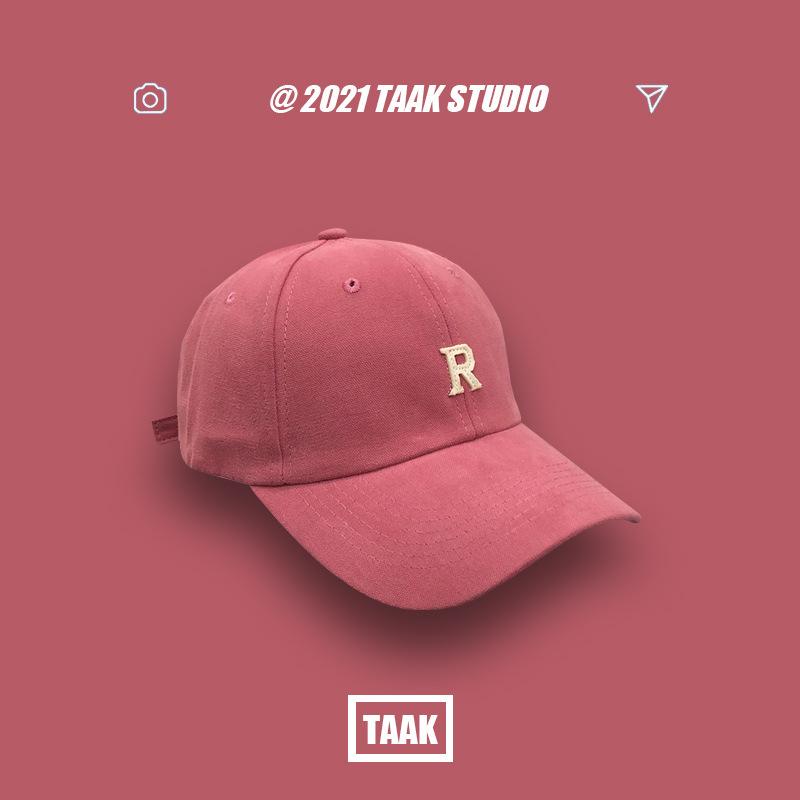 Plum hat women's spring summer versatile ins baseball cap trendy fashion sunscreen patch R letter cap