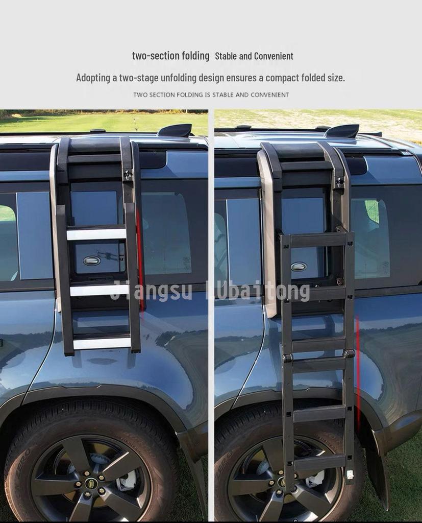 2020+ Defender Черная Лестница для подъема на крышу из алюминиевого сплава