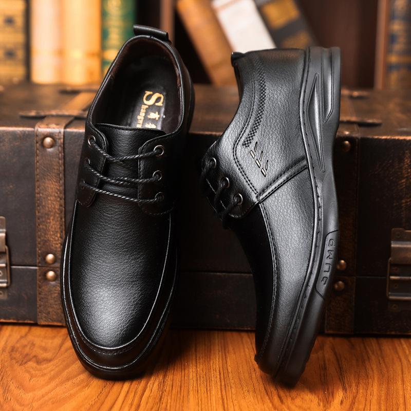 Spring and Autumn British Casual Business Dress Leather Shoes Men's Wedding Single Shoes Casual Shoes Suit Work Shoes