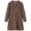 Dress - vidaXL - Long Sleeves - 100% Lyocell - Floral Print - Navy Color