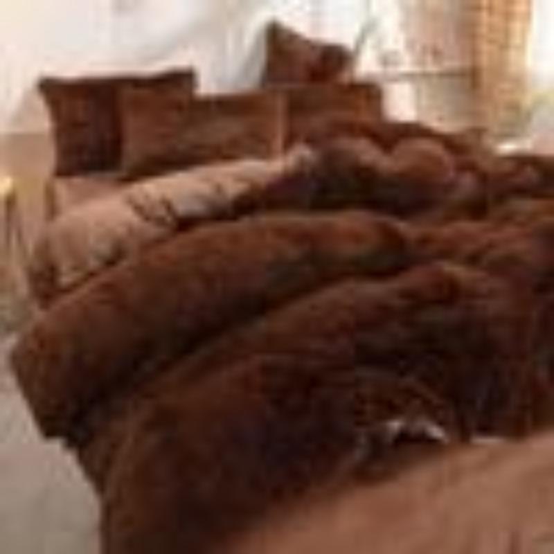 Размер King Size/Queen Size/Twin Size Зимняя юбка-кровать Пододеяльник Наволочка Комплект из четырех предметов Утолщение Теплая спальня Простое постельное белье Высококачественное зимнее белье