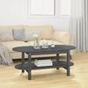 Coffee Table, Grey, 110x55x45 Cm, Solid Pine Wood