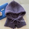 Han Dan~ Lazy circle hair hooded shawl integrated balaclava hat women's autumn and winter niche warm knitted hat