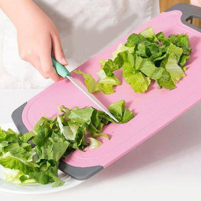 Двусторонняя разделочная доска для овощей и мяса с канавками Удобная ручка с нескользящим покрытием Необходимая кухонная вещь для гурманов и шеф-поваров