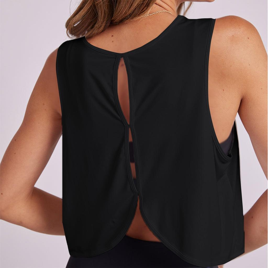 Женская мода с открытой спиной, спортивный бег, фитнес, повседневный топ для йоги, сто