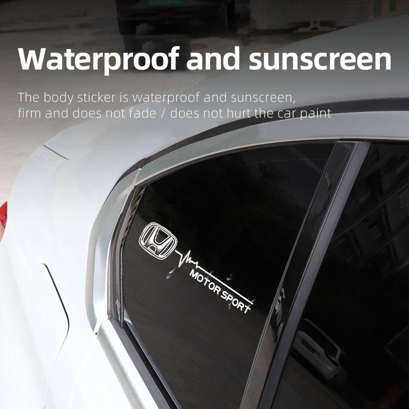 ABO2 2Pcs Car Window Sticker Auto Glass Decoration Stickers For Honda Civic Accord Fit Jazz Pilot CRV Odyssey Passport City Shuttle