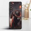 Мягкий чехол для Samsung Galaxy S20 FE S21 S22 S10 S9 Plus S8 Note 20 Ultra 10 Lite Чехол для телефона Пейзаж с чернилами Рисунок самурая Искусство