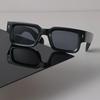 Дизайнерские квадратные солнцезащитные очки Женские Мужские Винтажные Черные Солнцезащитные очки Модные Очки для Личности Прямоугольные Зеркальные Бренд