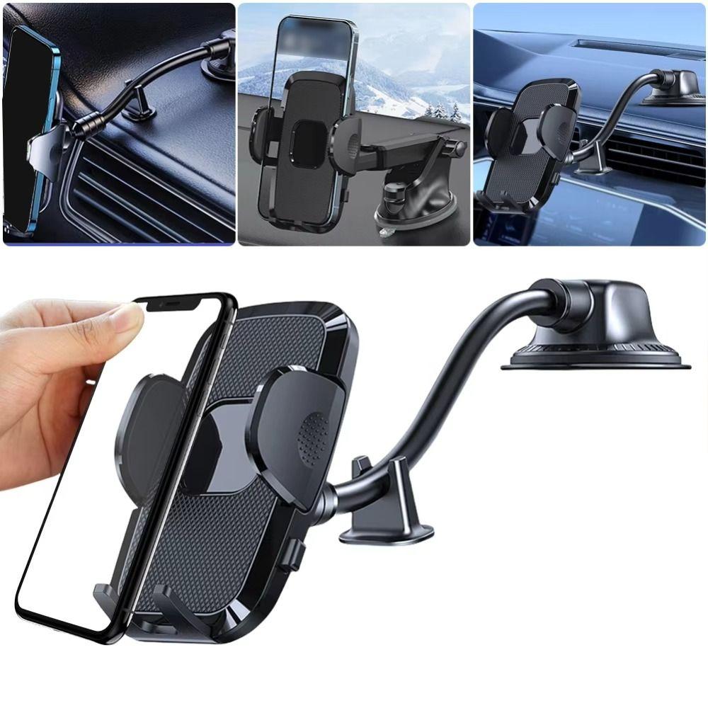 360° Rotating Auto Navigation Bracket Long Arm Windshield Phone Mount Car Interior