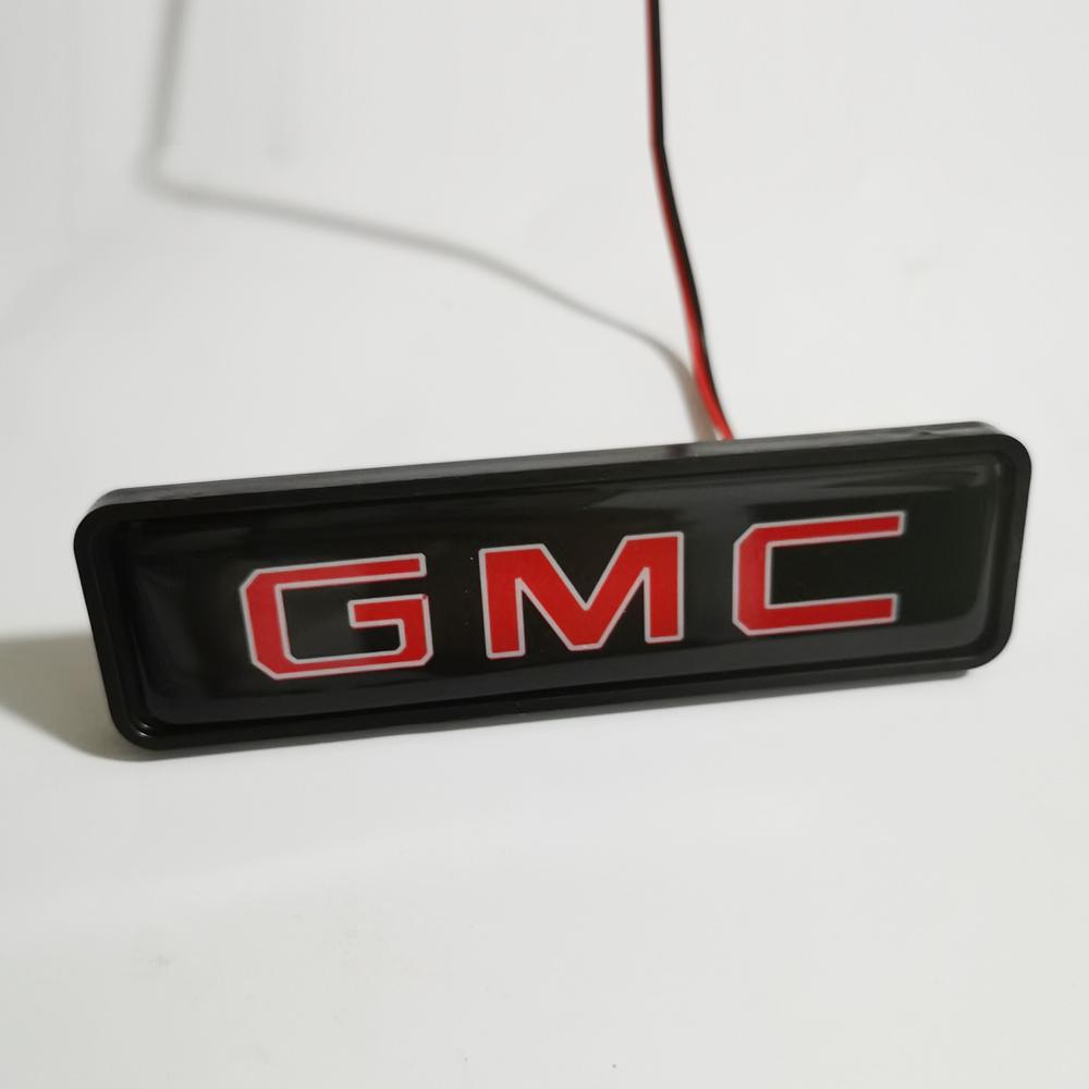 For GMC Badge Light White LED Grille Light For GMC Envoy Yukon Canyon Safari Savana Sierra GMC Grills Light Net Atmosphere Lamp