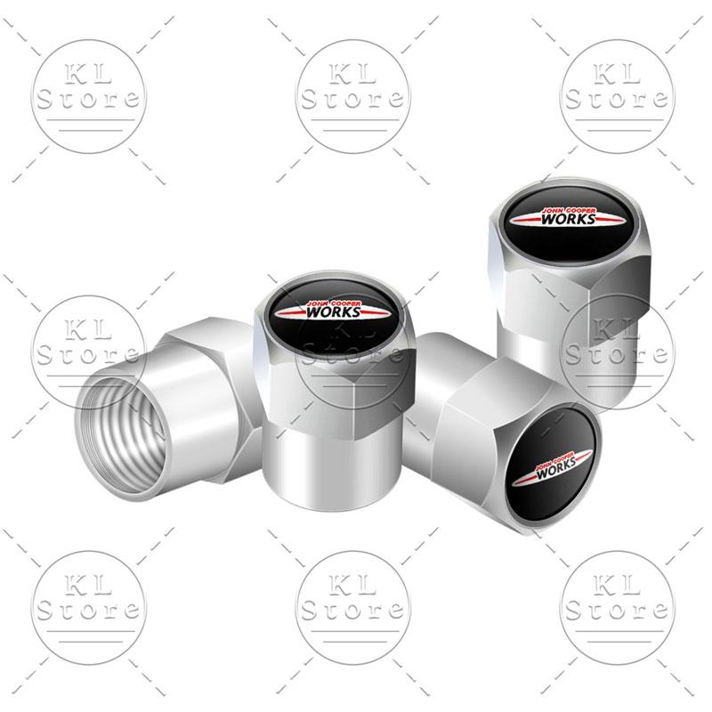 4pcs/set S Logo Car Wheel Tire Valve Air Stem Cap Dustproof Cover For Mini Cooper S Emblem R55 R56 F55 F56 F60 John Cooper Works