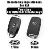 For Hyundai Creta Santa Kona Genesis Equus Coupe Elantra Car Logo Remote Control Key Badge Sticker Auto Emblem Decal Accessories XX42