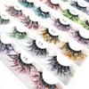 25mm Faux Mink Wispy Lashes Luminous False Eyelashes Extension Fluorescent Lashes  Halloween Party