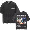Singer Junior H Sad Boyz Washed Vintage Tshirt Summer Men Women Casual Fashion Oversized TShirt Mens Hip Hop Aesthetic T Shirt