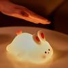 Rabbit Night Light Touch Silicone Animal Night Lamp Rechargeable LED Bedside Lamp For Children's Bedroom Ideal Gift For Boys, Girls