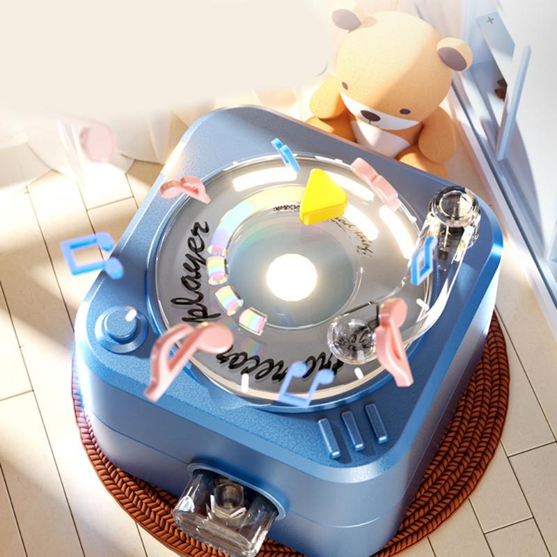 Мини-проигрыватель виниловых пластинок Мини-голосовой проигрыватель Брелок Функция воспроизведения Регулируемая ручка громкости Для ежедневного использования в путешествиях