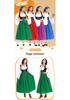 New Medieval Farm Maid Halloween Costume: Oktoberfest Long Dress for Adults and Parent-Child Performances