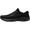 Wave Revolt 3 Running Thick 3E Shoes, Jogging, Marathon, Training, Sports, Lightweight, Resilient, Sole, Black/Dark Gray/Black, 28.0 Cm,
