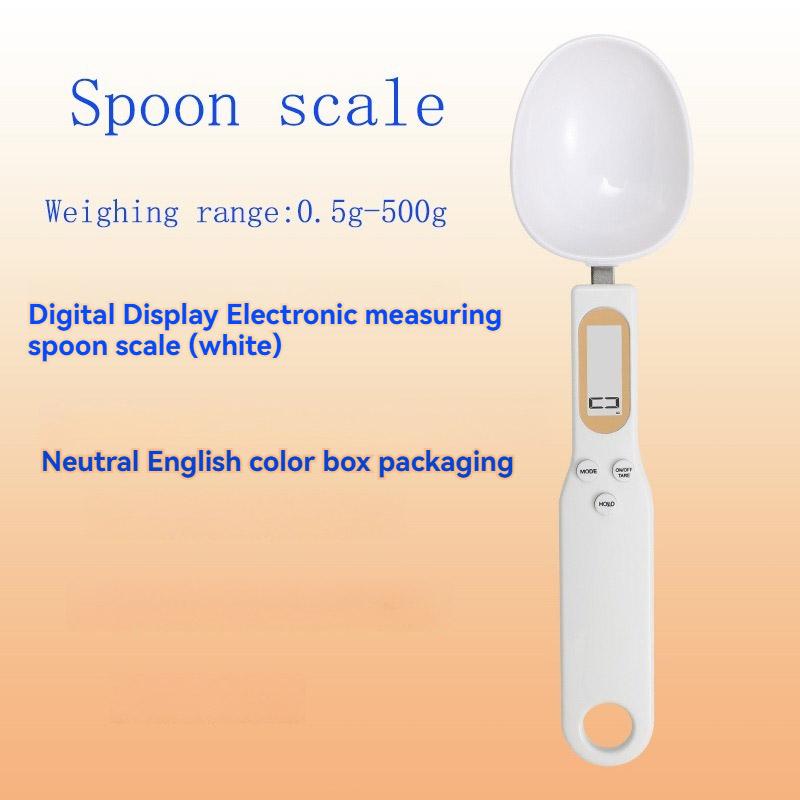 Весы с ложкой для взвешивания Гаджет для домашней кухни Электронный измерительный прибор для кофе, еды, муки, порошка, выпечки, ЖК-дисплей, цифровые весы, регулируемые