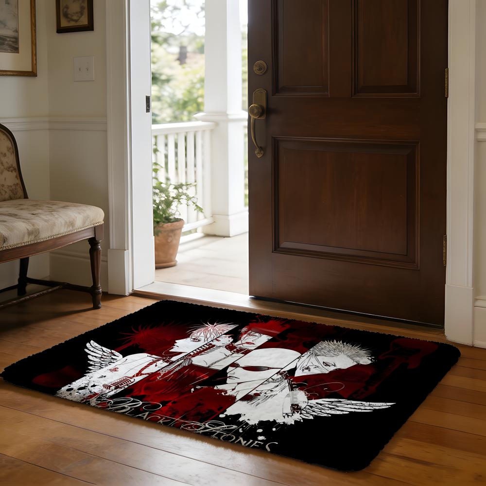 Floor Mat Soft Flannel Rug Non Slip Absorbent Mat for Bathroom Bedroom Home Decor Anime Vintage N Nana