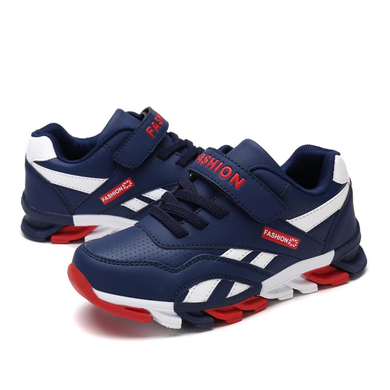 28-40 Children and Teenagers Plus Size Simple Fashion Trend Velcro Casual Sports Shoes Running Shoes