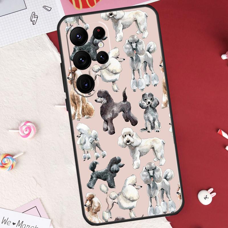 Poodle Dog Cartoon Case For Samsung Galaxy S26 Ultra S20 S21 S22 S23 S24 S25 Ultra S10 Plus S25 FE Cover Shell
