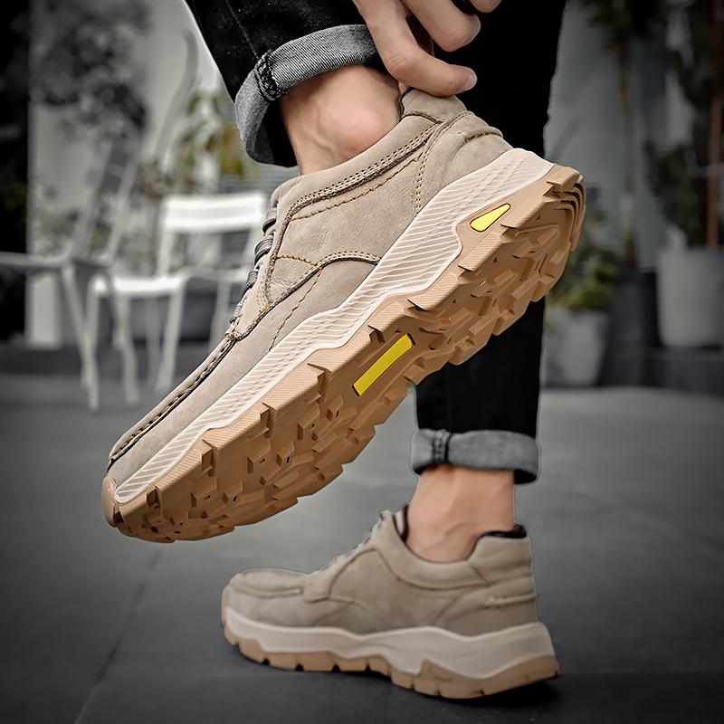 Мужская повседневная обувь из натуральной кожи первого слоя, деловая обувь, походная обувь для отдыха на открытом воздухе