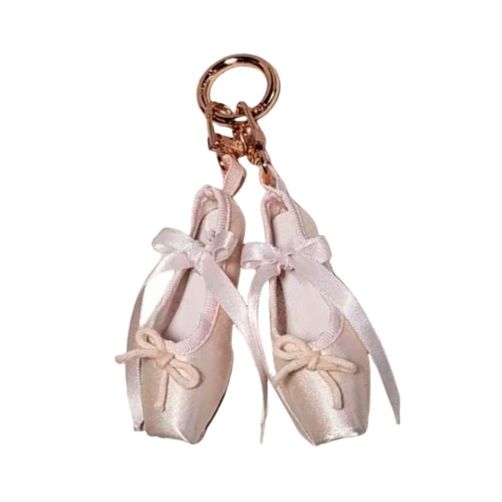 Phone Charm Mini Ballet Shoes Pendant Pink Color Ballet Shoes Key Holder  Women and Girls