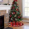 90cm Christmas Tree Skirt Brushed Cloth Carpet Personality Pattern New Year Christmas Tree Floor