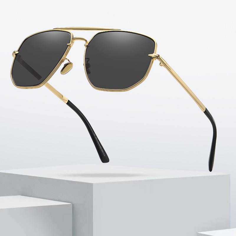 Модные мужские солнцезащитные очки Крутые очки для вождения Очки Летние Металлические Винтажные Авиаторы Панк