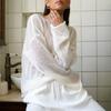 Женский ажурный минималистичный прозрачный повседневный вязаный кардиган-накидка в стиле для отпуска на лето