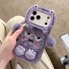 3D милые мультяшные смешные чехлы для телефона для iPhone 17Air 16 15 14 13 12 11 Pro Max Теплые зимние пушистые плюшевые мягкие защитные бамперы