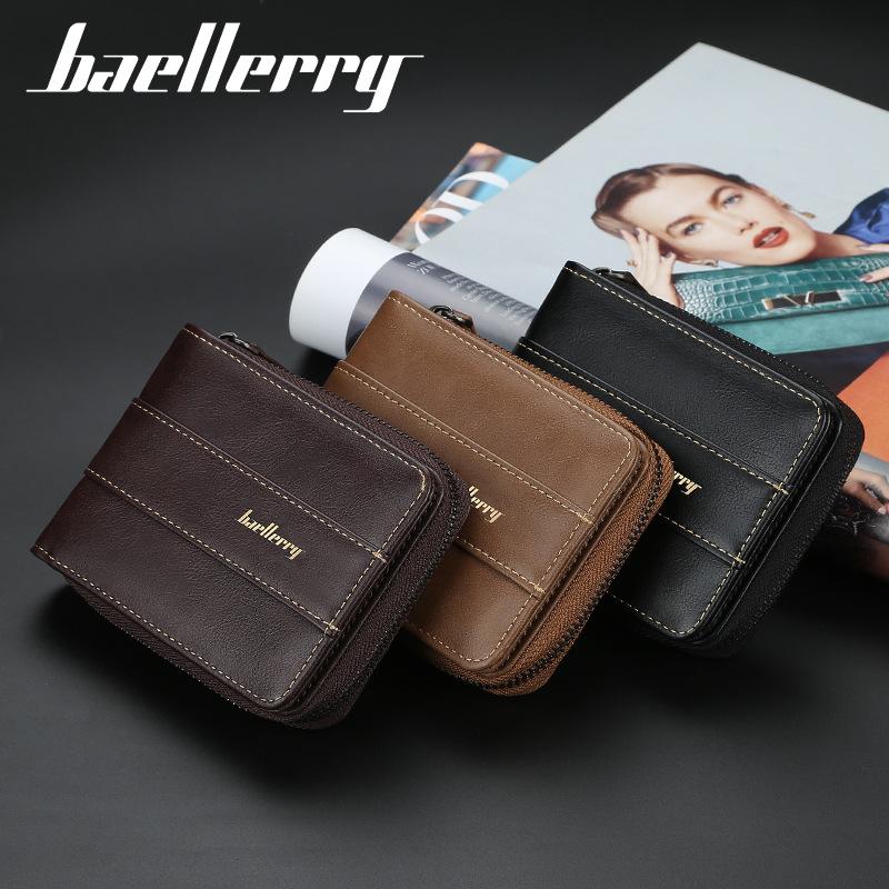 Baellerry Мужские модные кошельки на молнии, визитница, винтажный кошелек GZW