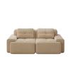Boneless Modular Sofa, Modern Living Room Sofa with Deep Seat, Comfortable Corduroy Cloud Sofa, Loveseat Small Sofa, Sofa Bed, Beige