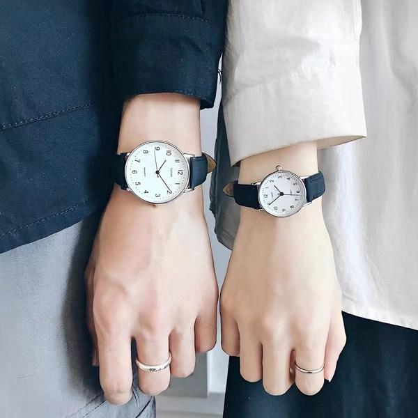 Часы Jinuchoi для пары, классические кожаные часы для студенческой пары 1+1