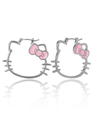 Sanrio Hello Kitty Jewelry Dangle Hoop Earrings for & Women, 1.5 Inches, Fashion, Crystal.