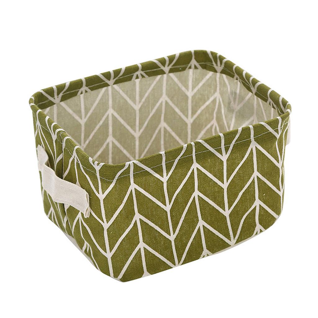 Маленькая корзина для хранения Хлопок Лен Мини-органайзер для хранения с ручкой для полок и столов