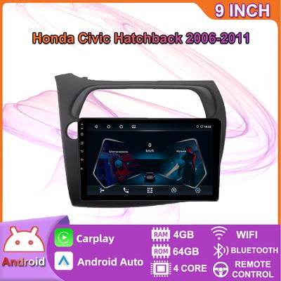 4 + 64 ГБ для Honda Civic Hatchback 2006-2011 Android автомобильное радио стерео мультимедийный видеоплеер навигация GPS Carplay LHD RHD IPS экран