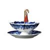 Chinese Style Umbrella Tea Strainer Ceramic Blue and White Porcelain Tea Filter  Office
