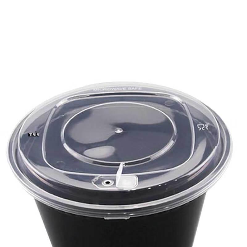 Black Disposable Round Vented Domed-Lid Takeaway Container