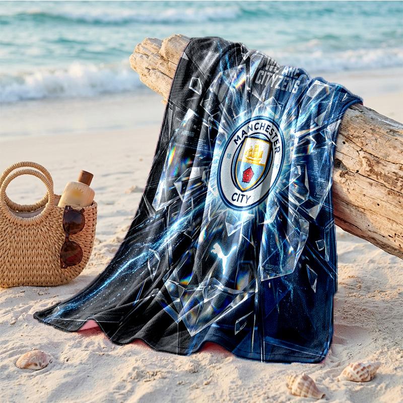Manchester City Print Microfiber Beach Towel Quick Dry Absorbent Large Towel For Beach Swimming Travel