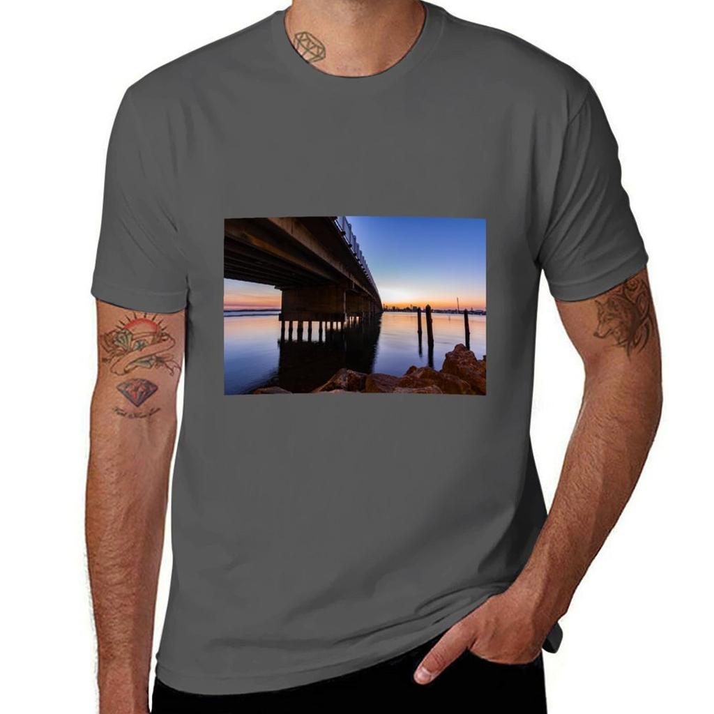 Forster Bridge At Sunset Tshirt Casual Pattern Print Tee Shirt