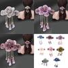 Chinese Styles Hair Pin Handmade Flower Hair Clip Long Tassels Women Hairpin for Ponytails and Various Hairstyles