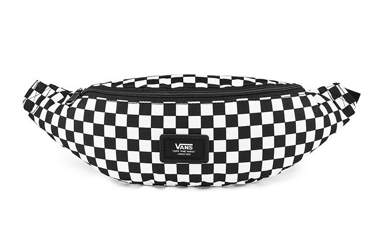 Vans Полиэстерная сумка через плечо, Сумка-слинг, Поясная сумка Обычная Унисекс Черный/Белый VN0A45GXHU0