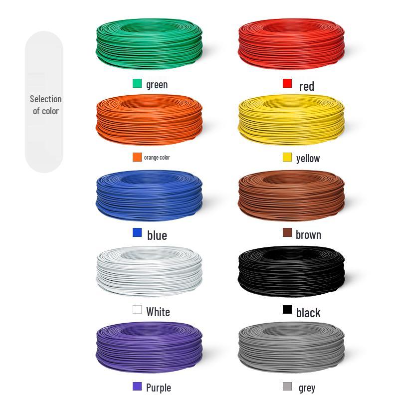 Американский Стандарт 1007 Лужёный Медный Сигнальный Провод: Одножильный, медный проводник, 26-14 AWG